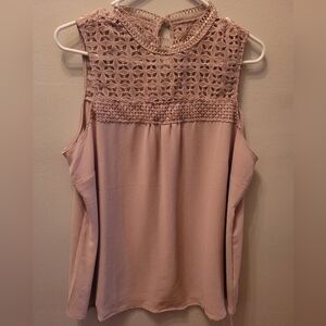 Maurices Lavender Top with Lace Detail